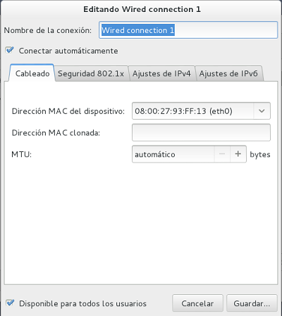 Network Manager Gnome