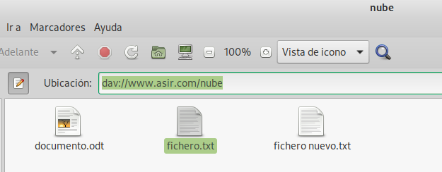 Caja y WebDAV