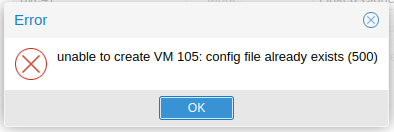 Error por duplicidad del VM ID